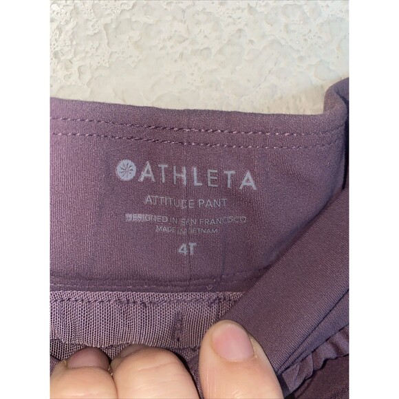 Athleta Attitude Jogger Pants Women Purple Ruched Athletic Pull On 4 Ruching - Picture 9 of 11